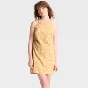 NWT Women's Halter Mini Dress - A New Day™ Tan Seashell M : Target